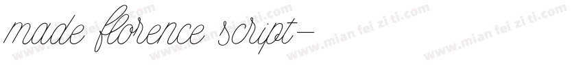 made florence script字体转换